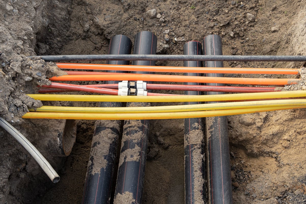 Buried underground conduit and utility infrastructure